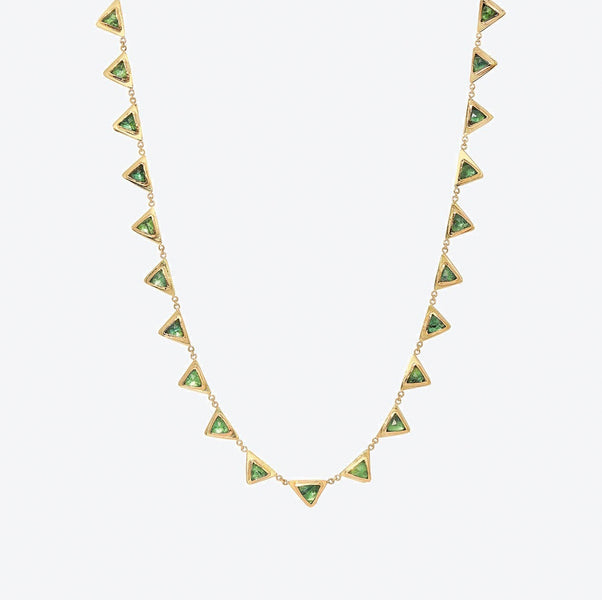 Emerald Pyramid Necklace