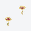 Eye Droplet Studs in Tourmaline