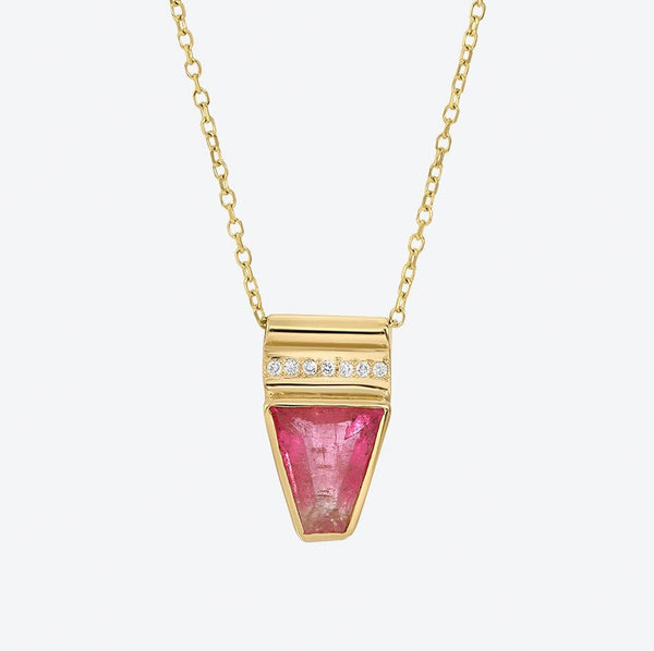 Stardust Necklace in Pink Shield Tourmaline