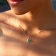 Tiny Emerald Hand Necklace