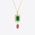 Tiny Emerald Raindrop Necklace