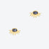 Tiny Sunburst Earrings in Tanzanite