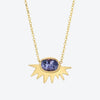 Tiny Sunburst Necklace in Tanzanite