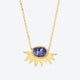 Tiny Sunburst Necklace in Tanzanite