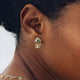 Pyramid Earrings in Emerald